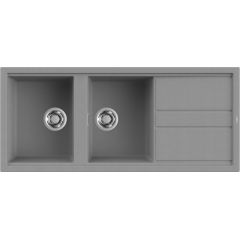 Elleci Best LGB50048 zlewozmywak granitowy 116x51 cm szary/grafitowy/onyx
