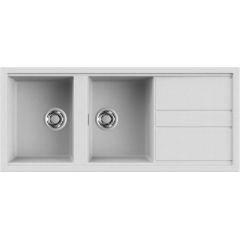 Elleci Best LGB50068 zlewozmywak granitowy 116x51 cm biały