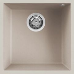 Elleci Quadra LGQ10239BSO zlewozmywak granitowy 44x44 cm biały