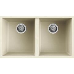 Elleci Quadra LGQ35062BSO zlewozmywak granitowy 76x43.5 cm biały