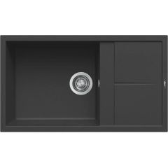 Elleci Unico LGU41040 zlewozmywak granitowy 86x50 cm czarny