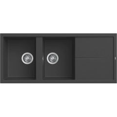 Elleci Unico LGU50040 zlewozmywak granitowy 116x50 cm czarny