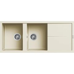 Elleci Unico LGU50062 zlewozmywak granitowy 116x50 cm biały