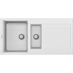 Elleci Easy LGY47568 zlewozmywak granitowy 100x50 cm biały
