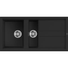 Elleci Best LKB47586 zlewozmywak granitowy 100x51 cm czarny