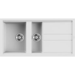Elleci Best LKB47596 zlewozmywak granitowy 100x51 cm biały