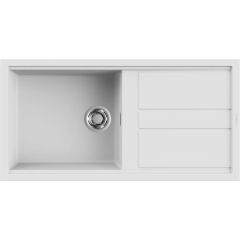 Elleci Best LKB48096 zlewozmywak granitowy 100x51 cm biały
