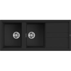 Elleci Best LKB50086 zlewozmywak granitowy 116x51 cm czarny