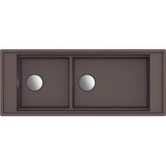Elleci Mixology LKM59087FIXCI zlewozmywak granitowy 114x46 cm brązowy
