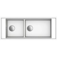 Elleci Mixology LKM59096FIXCI zlewozmywak granitowy 114x46 cm biały