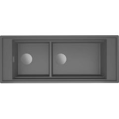 Elleci Mixology LKM59099FIXCI zlewozmywak granitowy 114x46 cm szary/grafitowy/onyx
