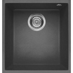Elleci Quadra LKQ10099BSO zlewozmywak granitowy 44x38 cm szary/grafitowy/onyx
