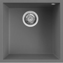 Elleci Quadra LKQ10299BSO zlewozmywak granitowy 44x44 cm szary/grafitowy/onyx