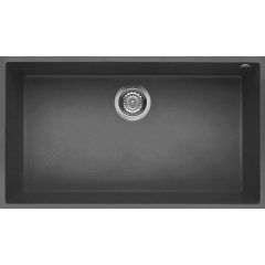 Elleci Quadra LKQ13099BSO zlewozmywak granitowy 76x44 cm szary/grafitowy/onyx
