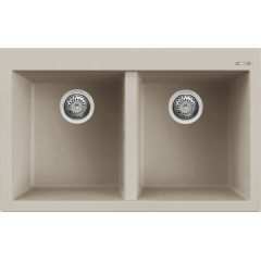 Elleci Quadra LKQ35095 zlewozmywak granitowy 79x50 cm beżowy
