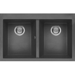 Elleci Quadra LKQ35099 zlewozmywak granitowy 79x50 cm szary/grafitowy/onyx