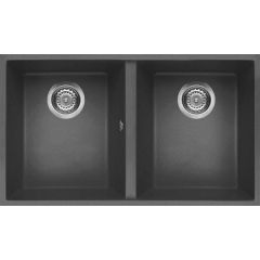 Elleci Quadra LKQ35099BSO zlewozmywak granitowy 76x43.5 cm szary/grafitowy/onyx