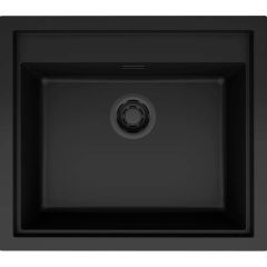 Elleci Sintesi LKS10586 zlewozmywak granitowy 57x50 cm czarny