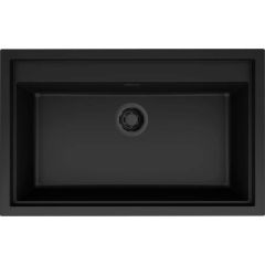 Elleci Sintesi LKS13086 zlewozmywak granitowy 79x50 cm czarny