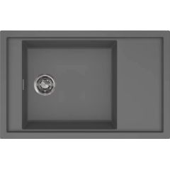 Elleci Sintesi LKS30599 zlewozmywak granitowy 78x50 cm szary/grafitowy/onyx