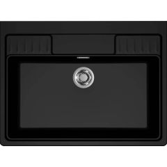 Elleci Spazio LKS90086XLP zlewozmywak granitowy 90x66.5 cm czarny