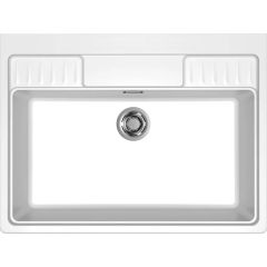 Elleci Spazio LKS90096XLP zlewozmywak granitowy 90x66.5 cm biały