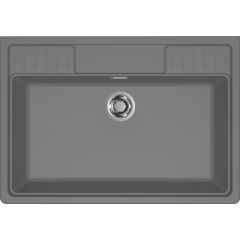Elleci Spazio LKS90099 zlewozmywak granitowy 90x63.5 cm szary/grafitowy/onyx