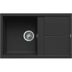 Elleci Unico LKU30086 zlewozmywak granitowy 79x50 cm czarny