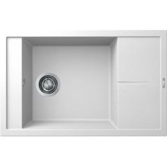Elleci Unico LKU30596 zlewozmywak granitowy 78x50 cm biały
