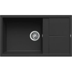 Elleci Unico LKU41086 zlewozmywak granitowy 86x50 cm czarny