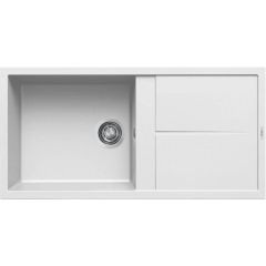 Elleci Unico LKU48096 zlewozmywak granitowy 100x50 cm biały