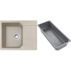 Franke Urban 1140741983 zlewozmywak granitowy z wkładką ociekową 62x50 cm beżowy