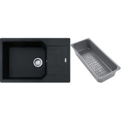 Franke Urban 1140741989 zlewozmywak granitowy z wkładką ociekową 78x50 cm czarny Franke Urban 1140741989 zlewozmywak granitowy z wkładką ociekową 78x50 cm czarny