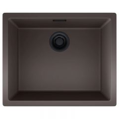 Globalo Design Aurilio AURILIO601DARKCHOCOLATE zlewozmywak granitowy 55.6x45.6 cm czarny