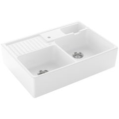 Villeroy & Boch Double-Bowl 632391R1HL1 zlewozmywak ceramiczny 89.5x63 cm biały