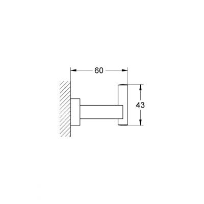 Grohe Essentials 40511001 wieszak na ręcznik starlight chrome