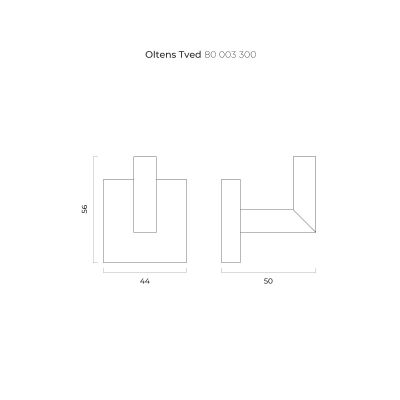 Oltens Tved 80003300 wieszak na ręcznik czarny mat