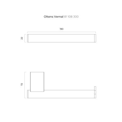 Oltens Vernal 81108300 uchwyt na papier toaletowy czarny mat