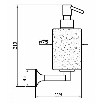 Zucchetti Bellagio ZAC515C8 dozownik do mydła 300 ml nikiel