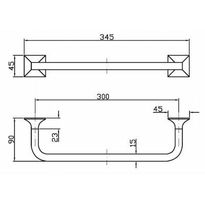Zucchetti Bellagio ZAC520C8 wieszak na ręcznik nikiel