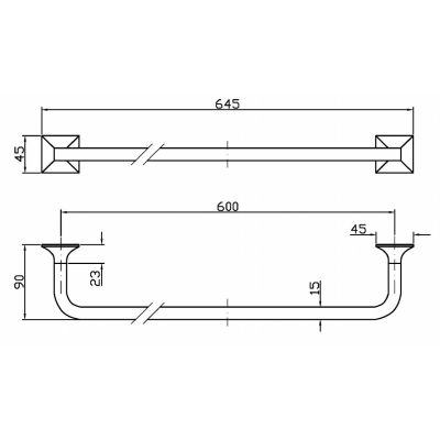 Zucchetti Bellagio ZAC521C8 wieszak na ręcznik nikiel
