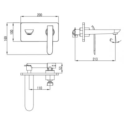 Art Platino Emira EMIBPU110C bateria umywalkowa podtynkowa chrom