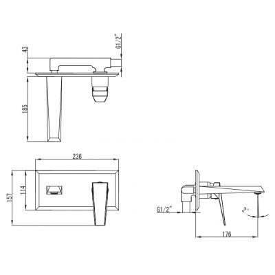 Art Platino Rok ROKBPU110C bateria umywalkowa podtynkowa chrom