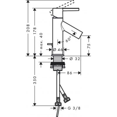 Axor Starck 10102000 bateria umywalkowa