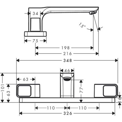 Axor Urquiola 11436000 bateria wannowa