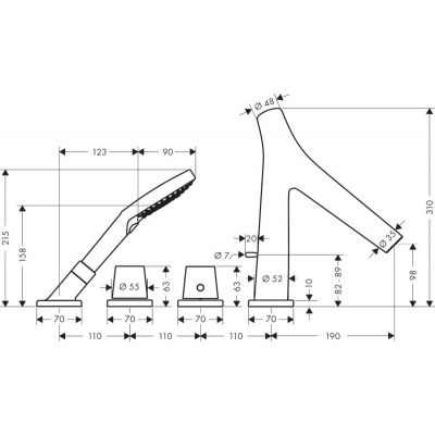 Axor Starck Organic 12425000 bateria wannowo-prysznicowa