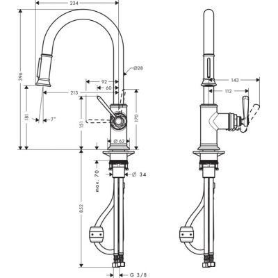 Axor Montreux 16581000 bateria kuchenna