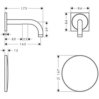 Axor Uno 38119310 bateria umywalkowa