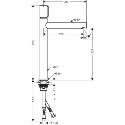 Axor Uno 45014820 bateria umywalkowa stojąca