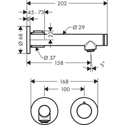 Axor Uno 45112000 bateria umywalkowa podtynkowa chrom